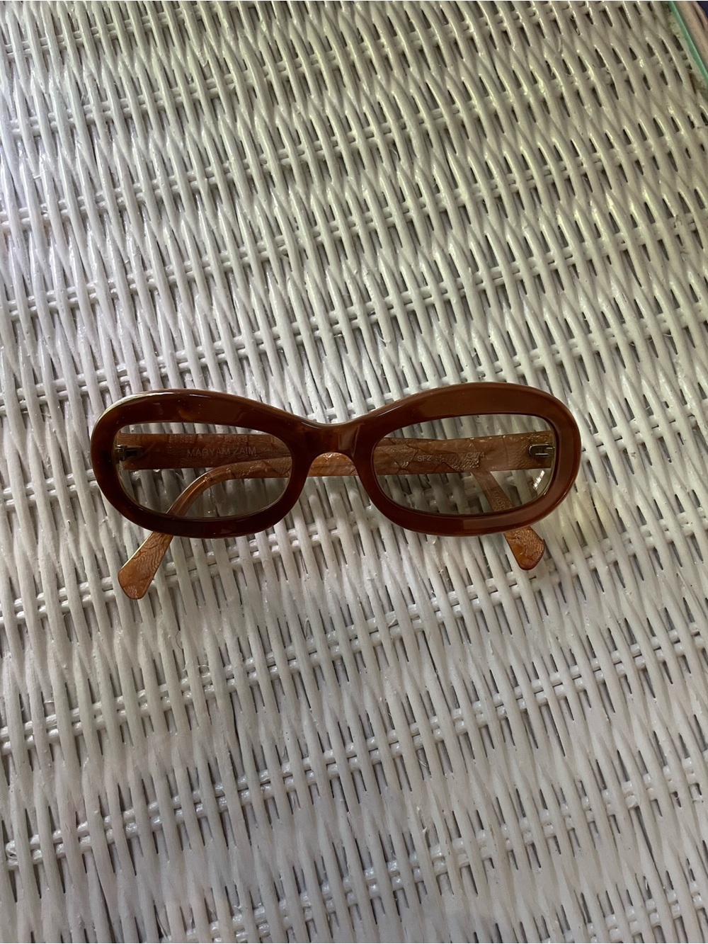 Vintage Brown Oval Sunglasses